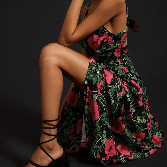 Anthropologie Maeve Ruched midi dress 👗 - Picture 2 of 6